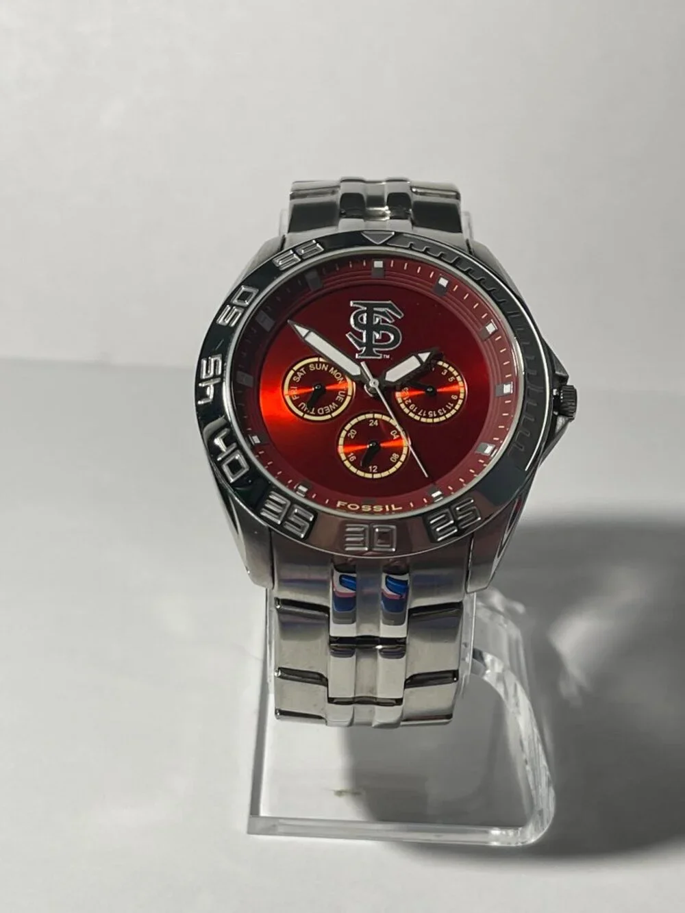 Florida State Seminoles NCAA Stainless-Steel Chronograph Watch by Fossil NEW